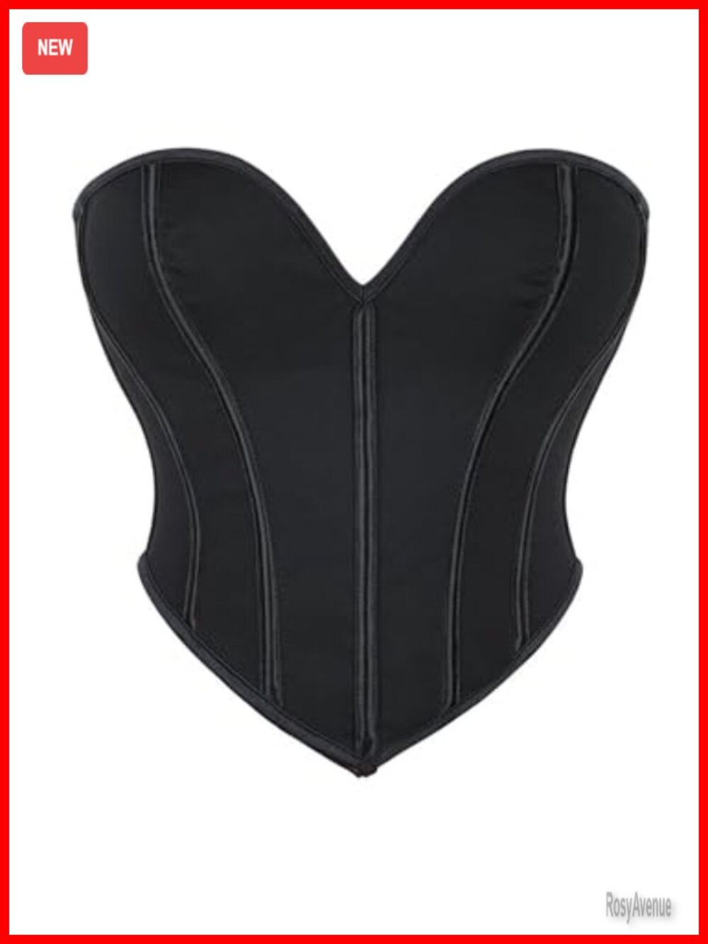Matte Sweetheart Lace Up Corset Bustier Crop Top Steel Boned Waist Support